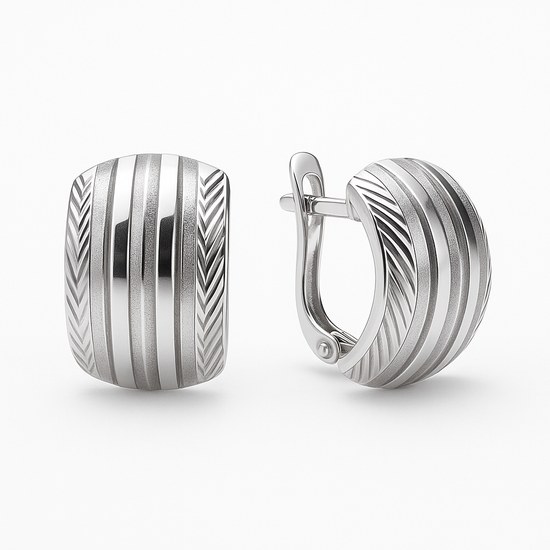 Zlaté náušnice z bílého zlata