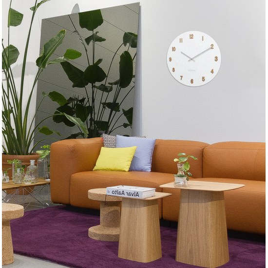 Velké bílé dřevěné hodiny LAVVU WHITE LCT4070