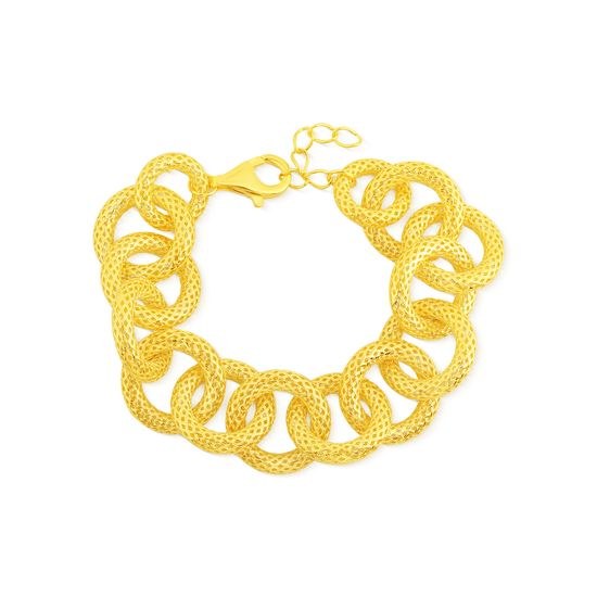 Náramek JVD SVLB0939S75GO18 stříbrný