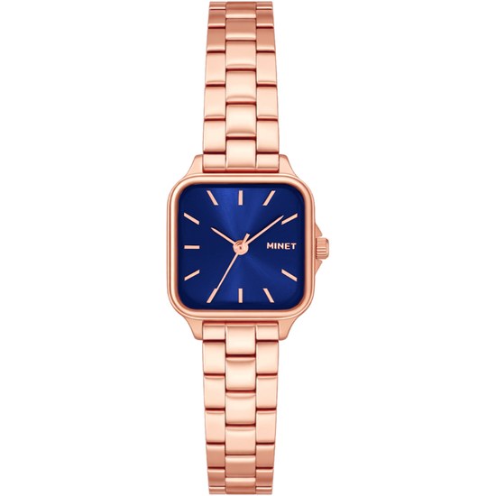 MINET Rose gold-modré dámské hodinky GRACE MWL5503