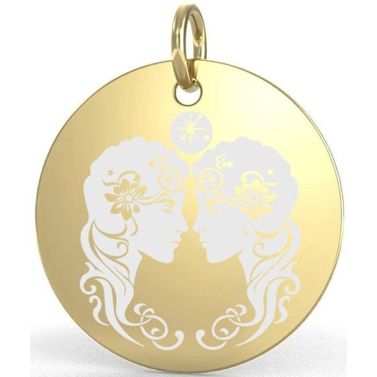 Přívěsek zlacené stříbro zvěrokruh blíženci 16 mm