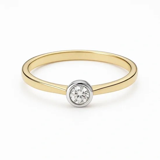 Zlatý prsten se zirkonem