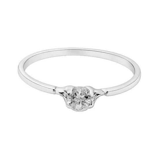 Zlatý 585/1000 prsten z bílého zlata s kameny NR92B