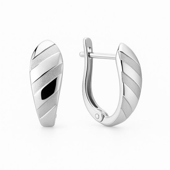 Zlaté náušnice z bílého zlata francouzské zavírání