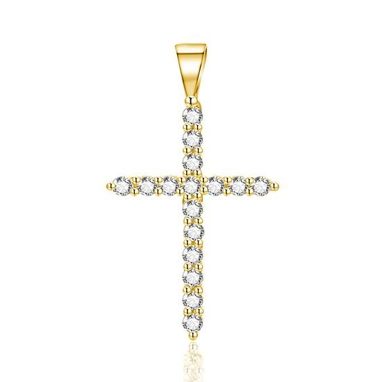 MOISS stříbrný přívěsek GOLD KŘÍŽ