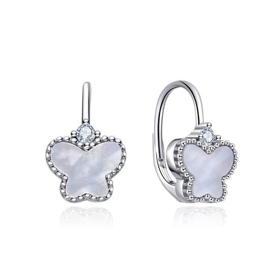 MOISS stříbrné náušnice MOTÝL