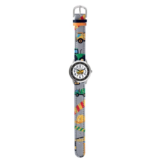 CLOCKODILE Svítící šedé chlapecké dětské hodinky BAGRY