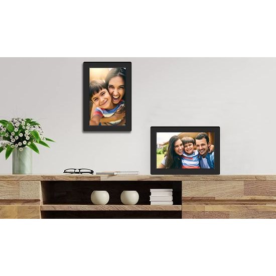 TFA 37.1000.01 - digitální fotorámeček s přesným časem a předpovědí počasí a aplikací Frameo