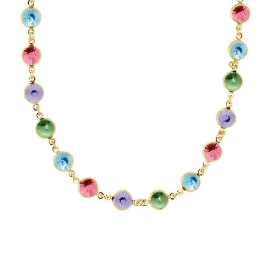 Stříbrný zlacený náhrdelník Victoria Cruz A3066-MDG