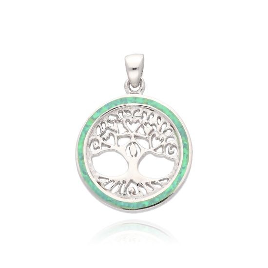 MOISS opálový stříbrný přívěsek STROM