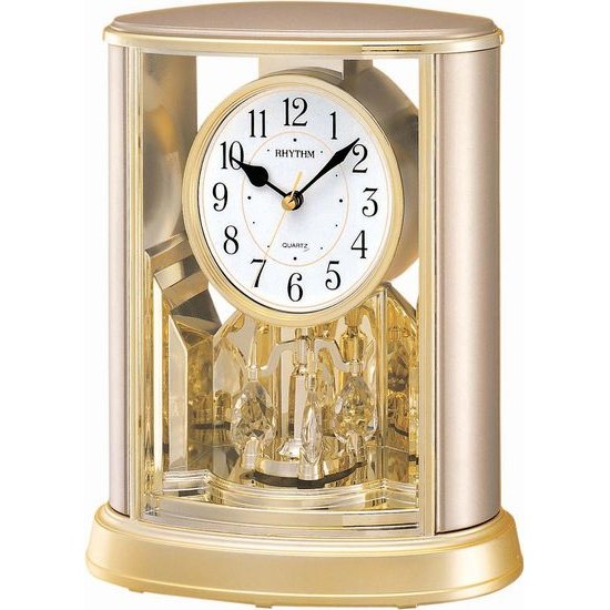 Rhythm 4SG724WR18 - stolní hodiny s pohyblivou ozdobou od japonského výrobce