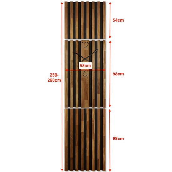 Flexistyle z238 - dřevěné lamelové hodiny