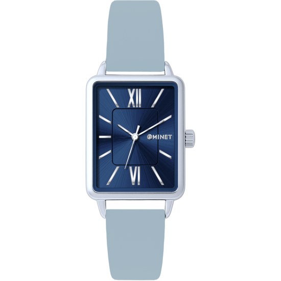 MINET Stříbrno-modré dámské hodinky SIENA MWL5407
