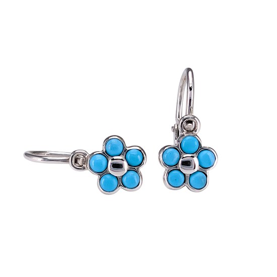 Zlaté 585/1000 dětské náušnice z bílého zlata 6031TK