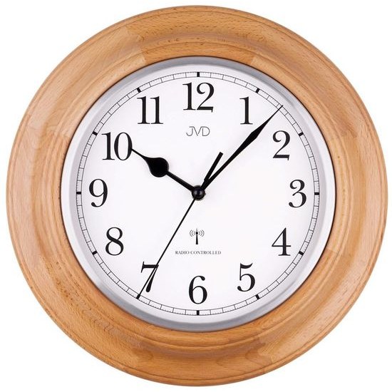 JVD NR27043/68 - dřevěné hodiny řízené signálem