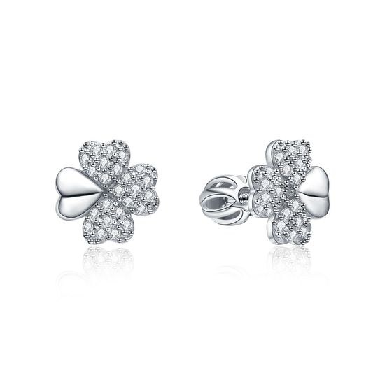 MOISS stříbrné náušnice ČTYŘLÍSTEK