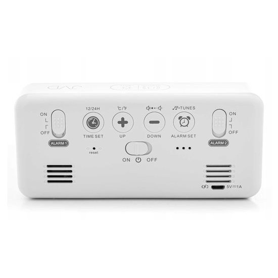 JVD SB8005.2 - stálesvítící budík s melodickým vyzváněním