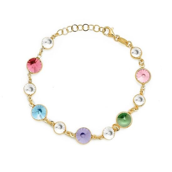 Stříbrný zlacený náramek Victoria Cruz A0692-MDP