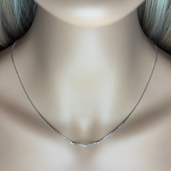 Zlatý 585/1000 řetízek z bílého zlata anker 1103