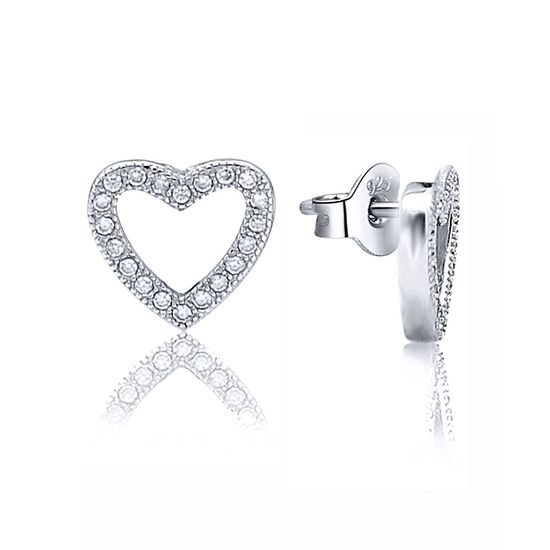 MOISS stříbrné náušnice SRDCE