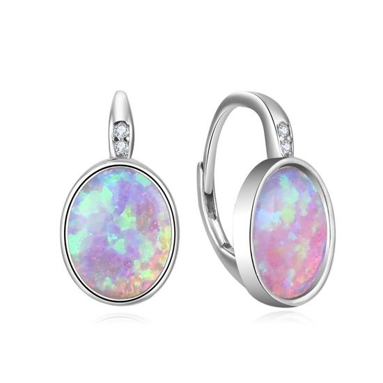 MOISS stříbrné náušnice OPÁL