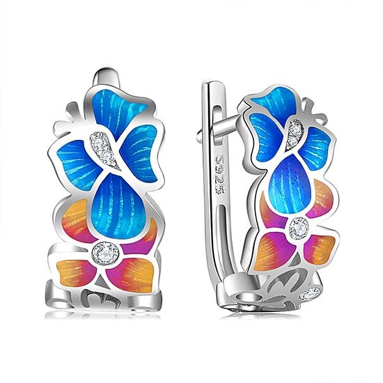 MOISS stříbrné náušnice SMALT