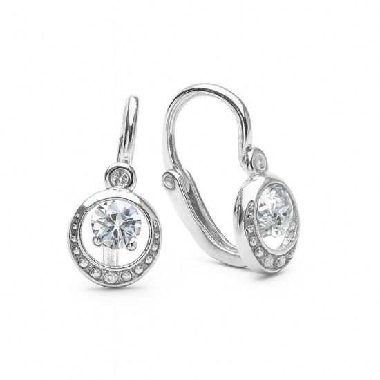 Zlaté naušnice z bílého zlata brizura