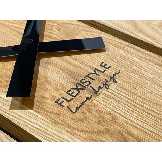 Flexistyle z246 - extra velké 80 cm nástěnné hodiny z přírodního dubu