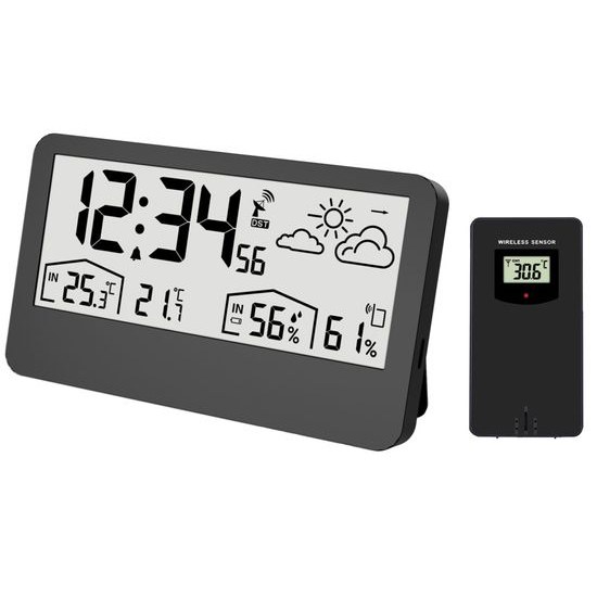 JVD RB3407.1 - Budík s měřením teploty a vlhkosti