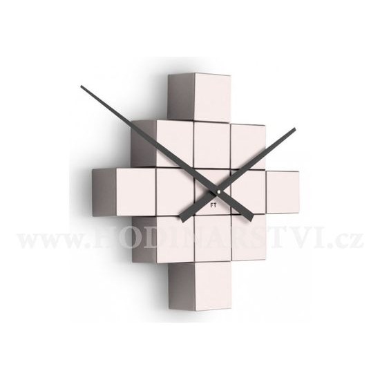 Designové nástěnné nalepovací hodiny Future Time FT3000PI Cubic pink