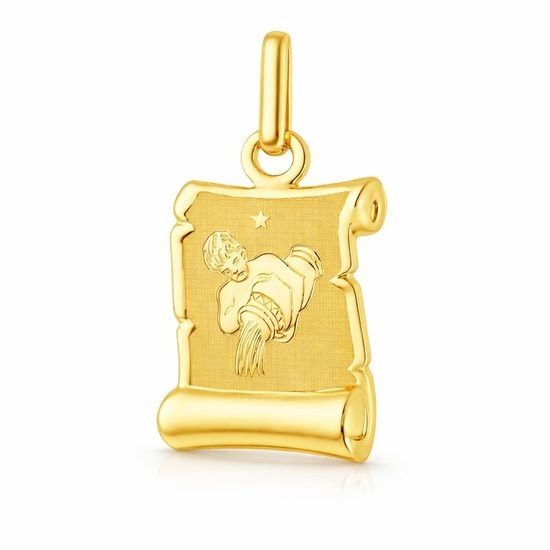 Zlatý přívěsek FE-22661 znamení zvěrokruhu VODNÁŘ