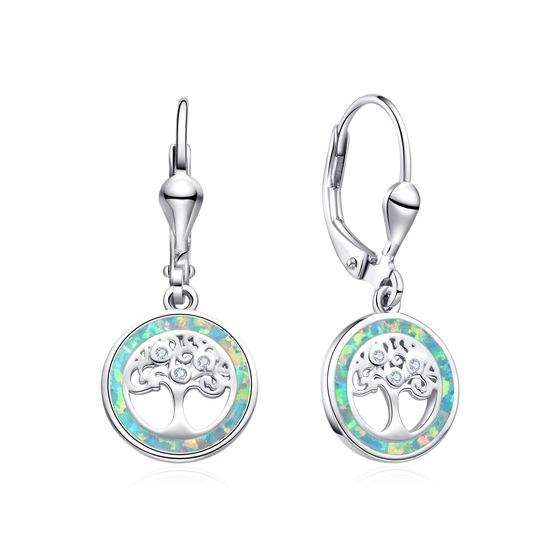 MOISS stříbrné náušnice OPÁL