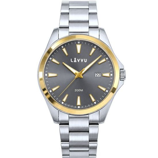 LAVVU 20 ATM Pánské hodinky ISBRYDER Gold-grey