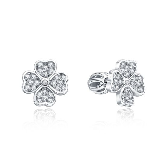 MOISS stříbrné náušnice ČTYŘLÍSTEK