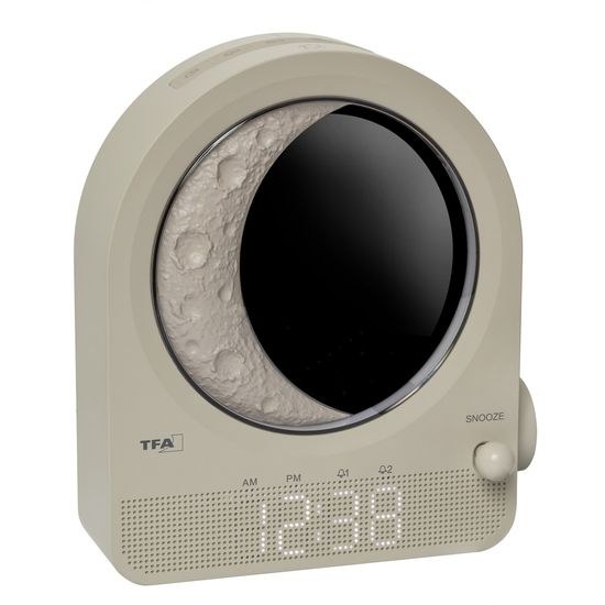 TFA 60.2053.15 - retro světelný budík měsíc a meteory