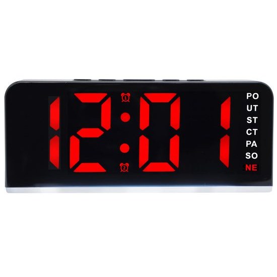 JVD SB8033.3 - Svítící budík s názvem dne v češtině