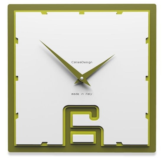 Hodiny CalleaDesign 10-004-54 Breath 30 cm zelená oliva