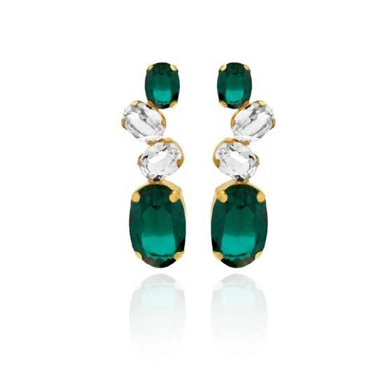 Stříbrné zlacené náušnice Victoria Cruz A3388-20DT