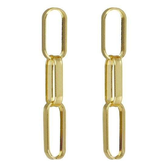 Victoria Cruz A4106-DT - stříbrné náušnice - zlacené