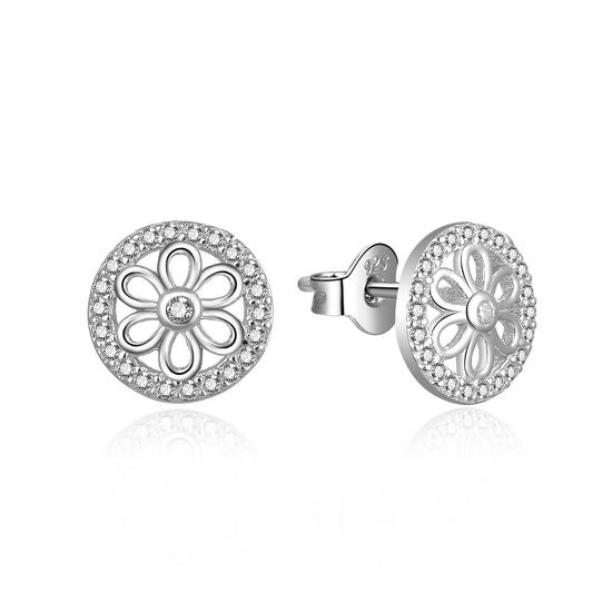 MOISS stříbrné náušnice KVĚTINA