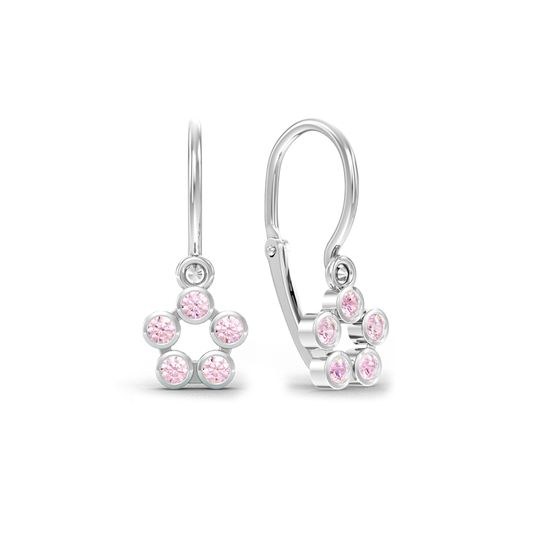 MOISS náušnice z bílého zlata KVĚTINA