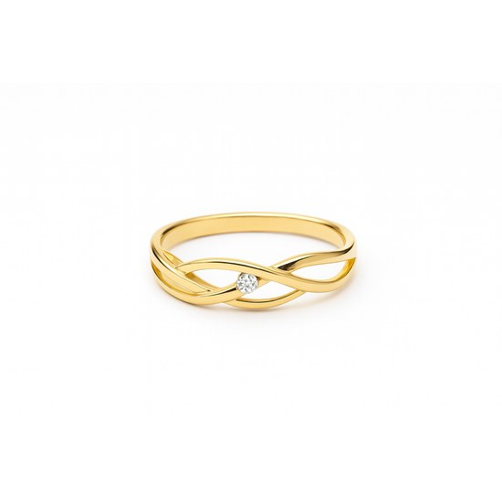 Zlatý 585/1000 prsten s briliantem 391.3076 0,03ct