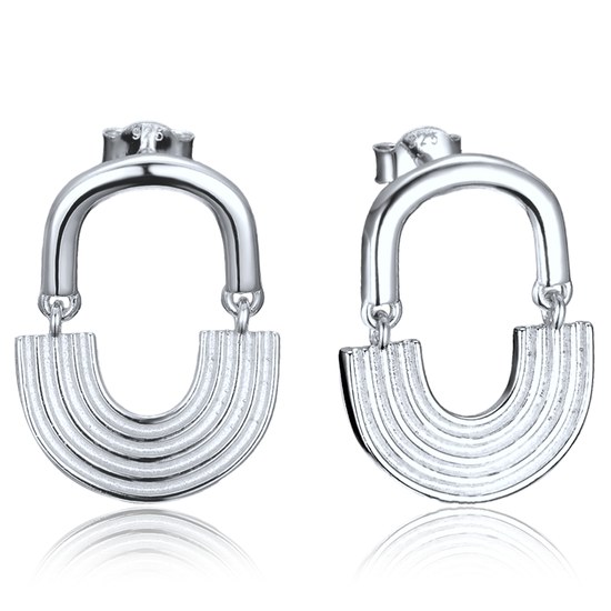 MINET Moderní stříbrné náušnice