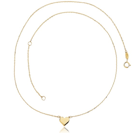 MINET Zlatý náhrdelník se srdíčkem Au 585/1000 1,80g