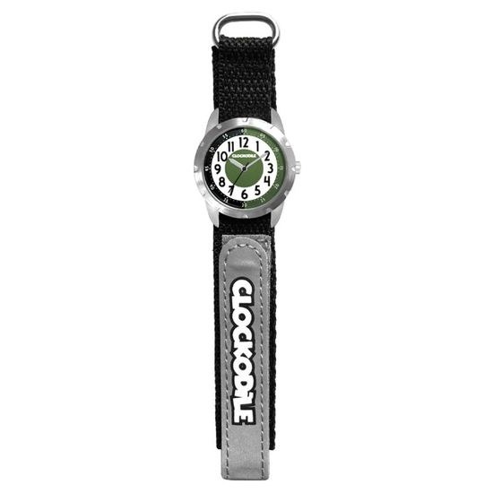 CLOCKODILE Černé reflexní dětské hodinky na suchý zip REFLEX CWX0025