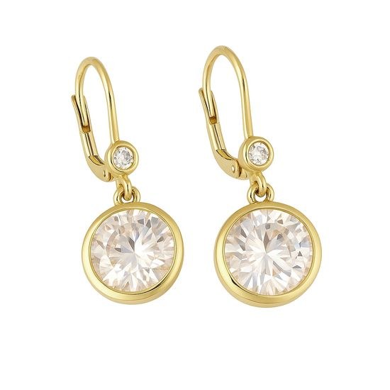 Zlaté 585/1000 náušnice se zirkonem 6045-20n