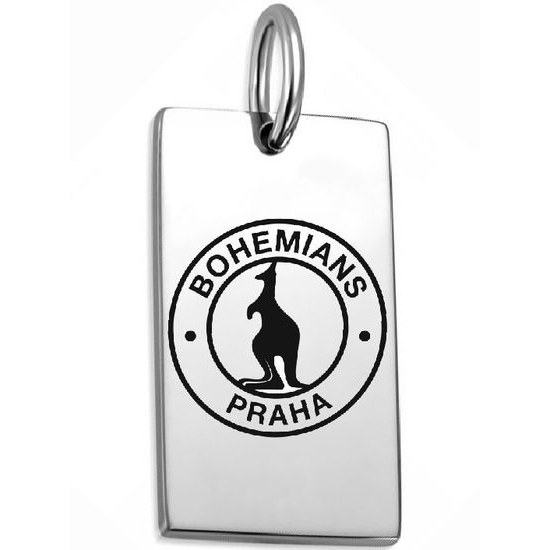Ocelový přívěsek s logem klubu Bohemains