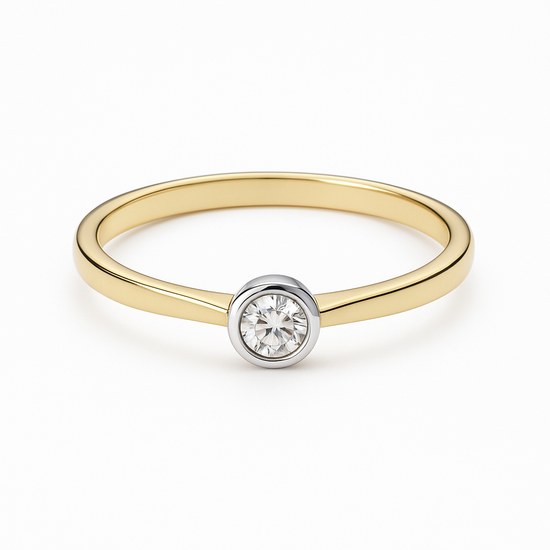 Zlatý prsten se zirkonem