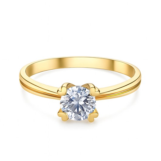 Zlatý prsten se zirkonem