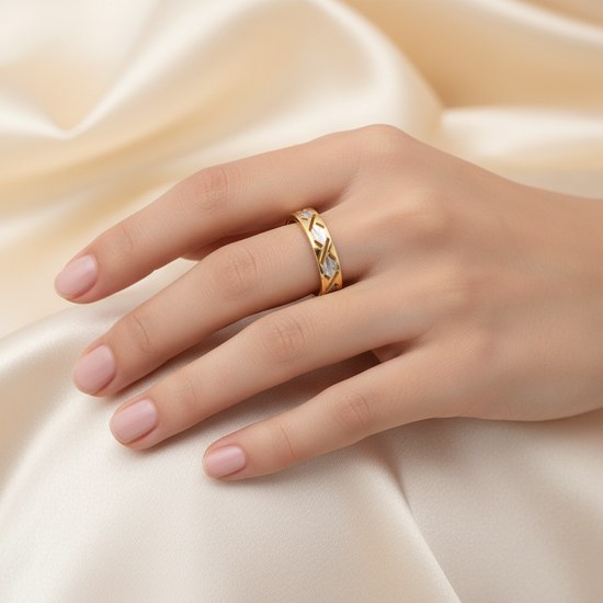 Zlatý 585/1000 prsten vícebarevný NP19